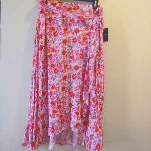 🆕Lucky Brand 🍀 Floral Flowy Wrap Skirt Size M